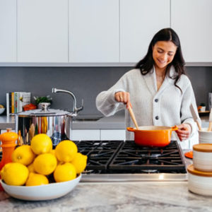 woman enjoying her hobby and leaving The Master's Touch to clean